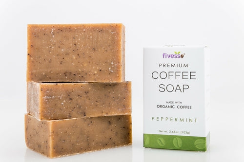 Pepparmint – Premium Kaffetvål (Förpackning med 3 st)
